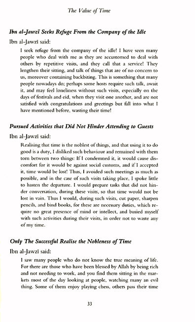 The Value Of Time - Published by Awakening Publications - Abdul Fattah Abu Ghuddah - Sample Page - 4