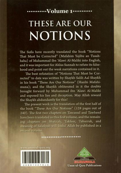These Are Our Notions - Vol 1 - Back Cover