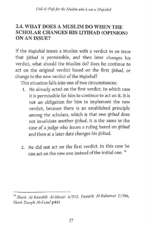 Usul Al-Fiqh For The Muslim Who Is Not A Mujtahid - Sample Page - 4