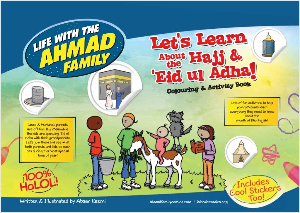 Lets Learn About The Hajj & Eid-ul-Adha! : Colouring & Activity Book - Life With The Ahmad Family Series - English_Book