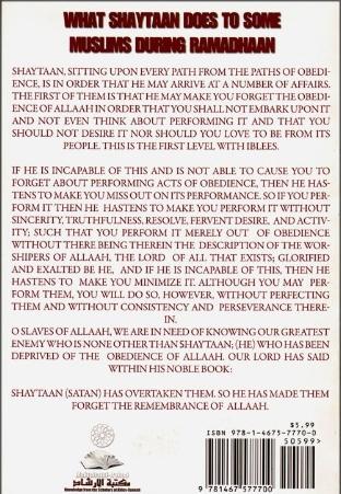 What Shaytaan Does To Some Muslims During Ramadhaan ? - English_Book