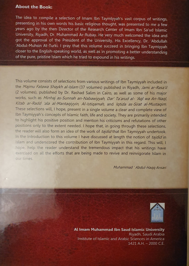 Ibn Taymiyyah Expounds On Islam : Selected Writings Of Ibn Taymiyyah On Islamic Faith Life And Society - English_Book