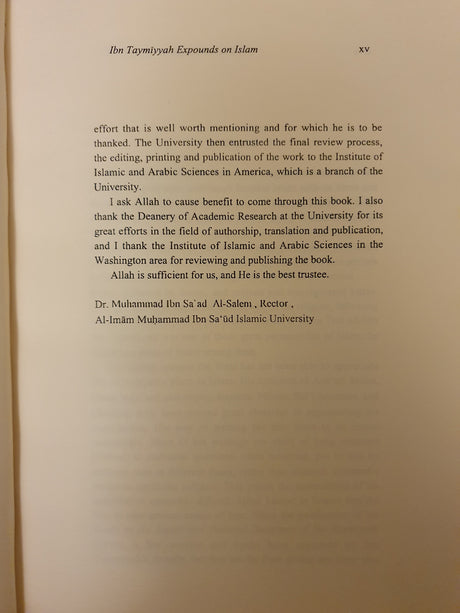 Ibn Taymiyyah Expounds On Islam : Selected Writings Of Ibn Taymiyyah On Islamic Faith Life And Society - English_Book