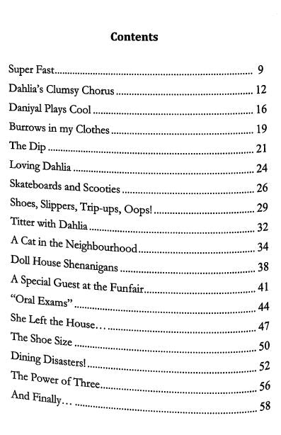 Dahlias Clumsy Chorus and other Stories - TOC - 1