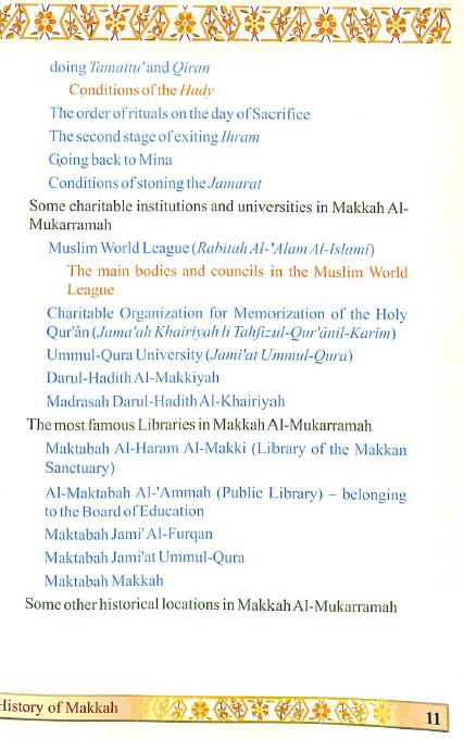 History Of Makkah - TOC - 2