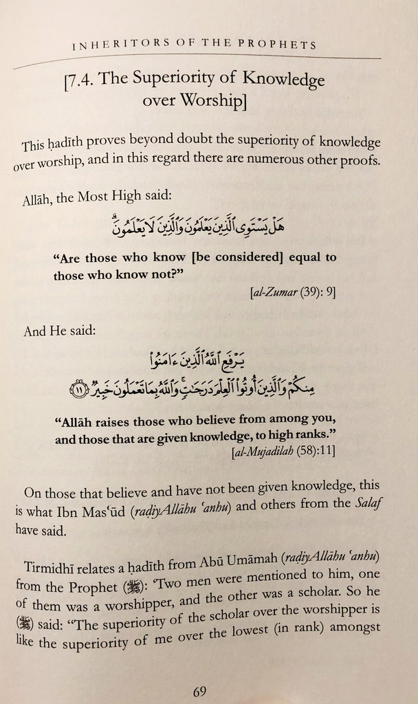 Inheritors of the Prophets - English Translation Of Warath al-Anbiya Sharh Hadith Abi Darda - English_Book