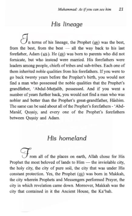 Muhammad As If You Can See Him - English Book