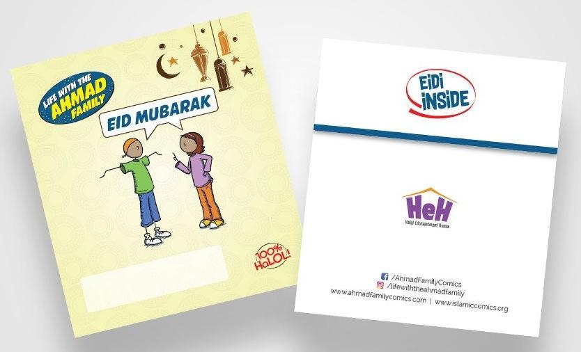 Jamal & Hafsa Eidi Envelope (Pack Of 10) - Life With The Ahmad Family Series - Gift_Item