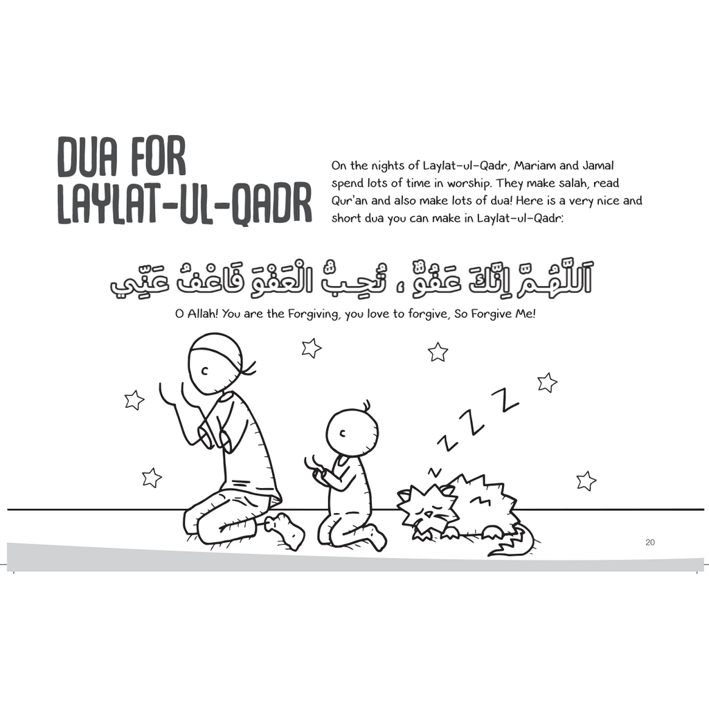 Mariam & Fuzzball Learn About Ramadan : Colouring & Activity Book - Life With The Ahmad Family Series - English_Book