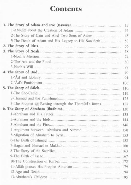 Stories Of The Prophets - Compiled From Al-Bidayah wan-Nihayah - English Book