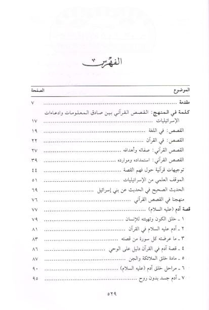 القصص القرآني عرض وقائع وتحليل احداث - TOC - 1