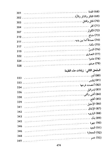 مفردات القرآن - نظرات جديدة في تفسير الفاظ قرآنية - TOC - 2