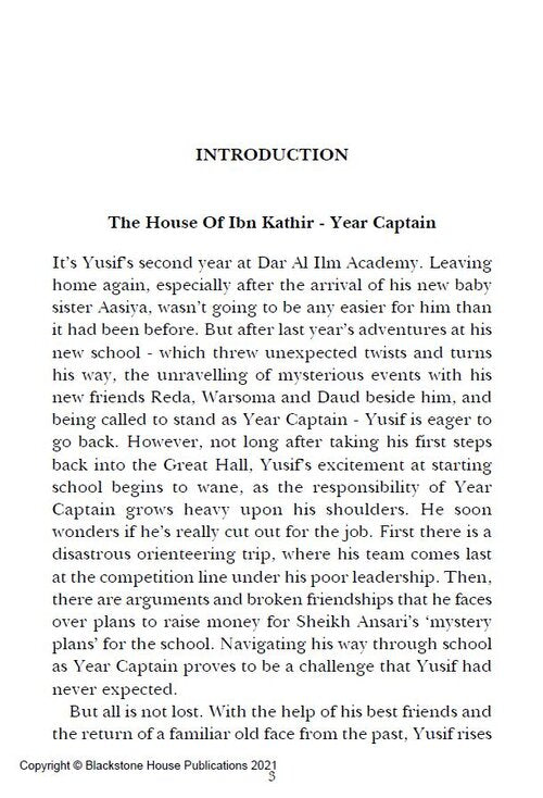 Teaching Resource - The House of Ibn Kathir - Year Captain - Introduction