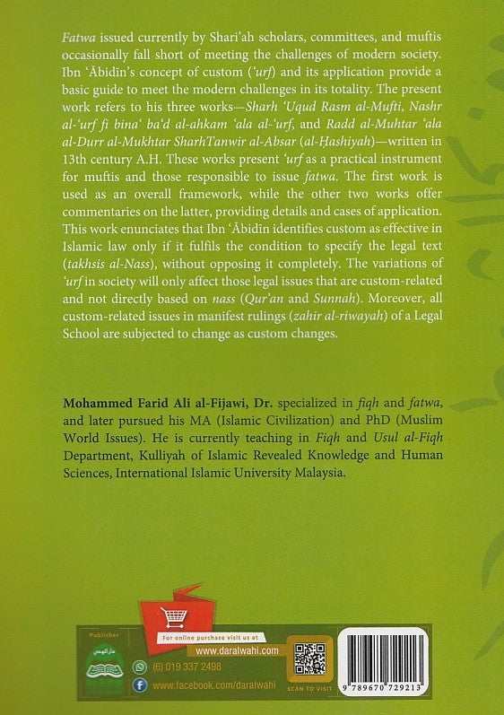 The Position Of Custom ('Urf'Adat) In Issuing Fatwa - Back Cover