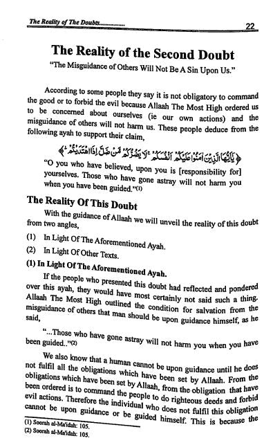 The Reality of Doubts Concerning Commanding The Good And Forbidding The Evil - Sample Page - 4