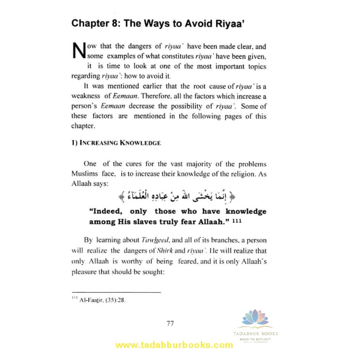 Riyaa : The Hidden Shirk - English_Book